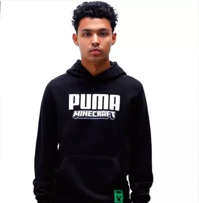 Puma × Minecraft Black Hoodie Medium. Black. Retails For $86 • $40