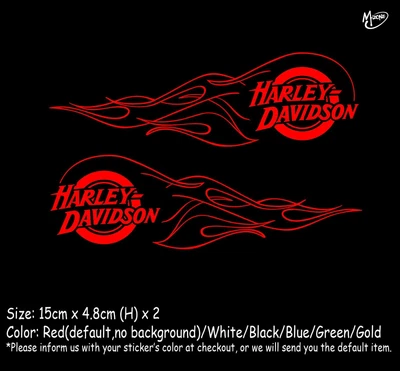 $11.99 • Buy HARLEY DAVIDSON FLAME Reflective Motorcycle Stickers Mirrored Pair Stickers