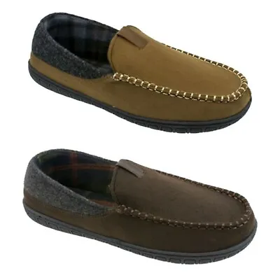 George Men's Chocolate Brown Or Taupe Venetian Moccasin Slip-on Slippers Shoes • $18.99