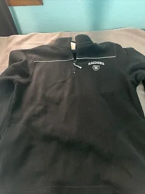 Oakland Raiders Womens Xl Fleece Jacket Black • $31.57