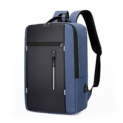 Mochilas Escolares Para Laptop 15.6 De Adolescentes Hombre Con Puerto USB Azul • $29.55