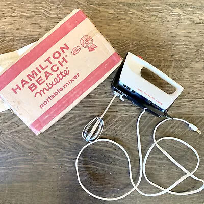 Vintage Hamilton Beach Mixette Multi Speed Hand Mixer In Box • $27.20