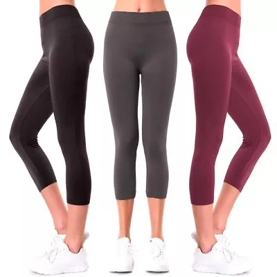Women Leggings Seamless Plus One Size Footless Stretchy Yoga Pants Capri Jegging • $6.86