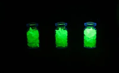 Loose Uranium / Vaseline Glass Pieces In Display Bottle Showing Uv Fluorescence • £4.24