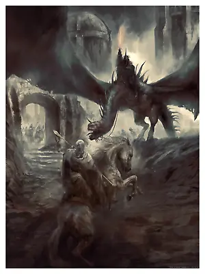 Lord Of The Rings Art Print Poster Mondo Bottleneck Karl Fitzgerald • $80