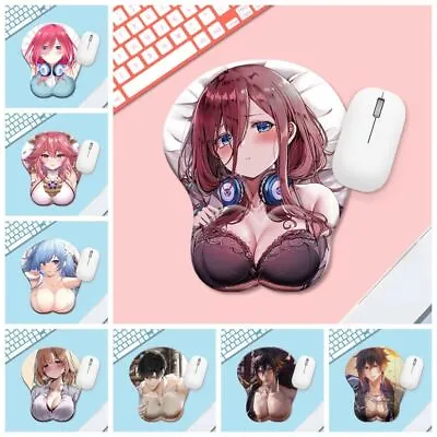 3D Stereo Anime 3D Mouse Pad Beauty Chest Wrist Support  Computer • £10.81