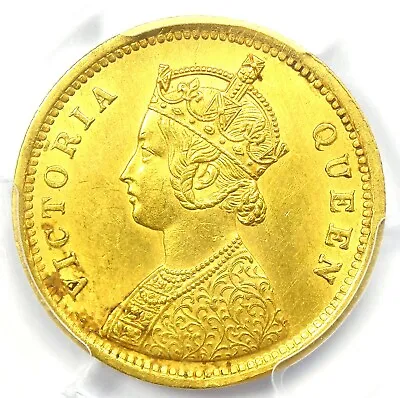1862-C India Victoria Gold Mohur Coin. Certified PCGS Uncirculated Detail UNC MS • $4593.25