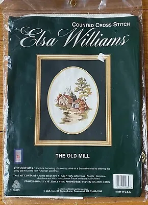 Elsa Williams Counted Cross Stitch Kit #02065 THE OLD MILL 9.5 X12.5  SEALED • $14.98