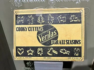 VINTAGE Set Of 7 Veritas COOKY Cookie CUTTERS For Most Seasons In Orignial Box • $7.99