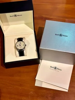 Bell＆Ross BR123 Vintage Beige Dial Automatic Men's Analog Watch Wristwatch Japan • $884.98