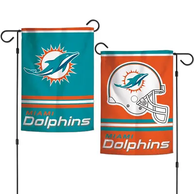 Brand New NFL Miami Dolphins Premium  2 Sided 12.5 X 18 Garden Flag Wincraft • $13.50