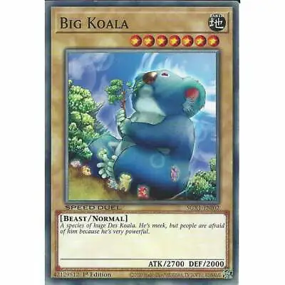 Big Koala SGX1-ENI02 1st Edition Common :YuGiOh Trading Card Game Speed Duel TCG • £0.99