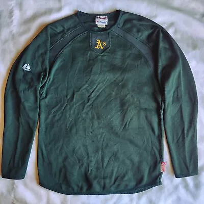 Oakland Athletics A’s Majestic MLB Authentic Collection Green Team S Sweatshirt • $26.95
