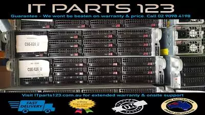 <p>Supermicro 2U CSE-826 SERVER 2x E5-2620v2 128GB RAM 10x 8TB SAS 7.2K HDD</p> • $2382