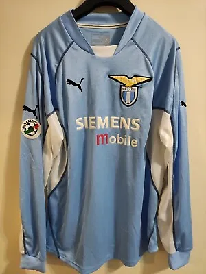 S.S. LAZIO 2001-02 Lopez Serie A Puma Match Worn Jersey Trikot Maglia Camiseta • $499