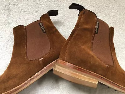 RUSSELL & BROMLEY - BURLINGTON  CHELSEA BOOTS - TAN SUEDE - Size 40 - FREE POST • £45