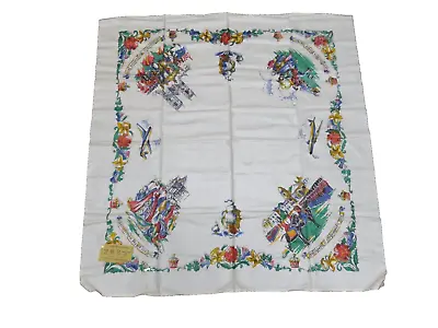 Rare Vintage A Daneshaw Brand Tablecloth England Multicolor 36  • $17.90