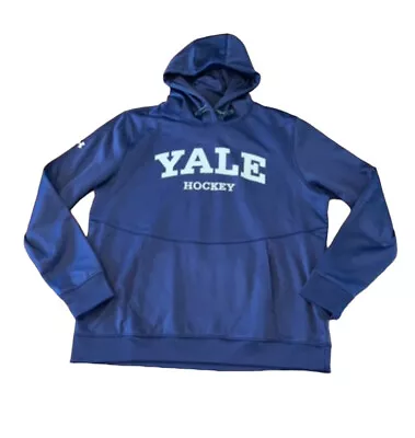 Under Armour Yale Hockey Logo Womens Size Large Fleece Storm Hoodie • $54.95