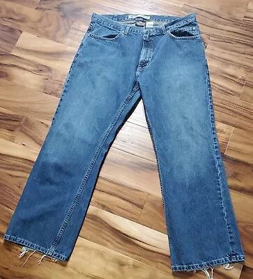 Harley Davidson 38X30 Blue Denim Motorwear Straight Leg Jeans • $14.45