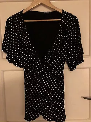 £3.99 • Buy Boohoo Maternity/nursing Polka Dot Top Uk16