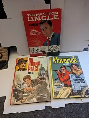 Maverick The Man From Uncle And No Hiding Place Vintage 1960s Annuals  • £12.99