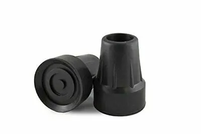 Essential Medical Cane Tips Black 7/8 Inch Opening Pack Of 2 Tips T10078BL • $9.95