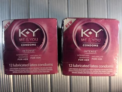 2 K-Y Me & You Intense Condom Lubricated Lube Tingling Sensation For Her (BB4) • $30