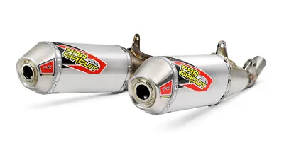 Pro Circuit Dual T-6 Slip On Silencers W/Removable Spark Arrestor CRF250R/RX • $570.57