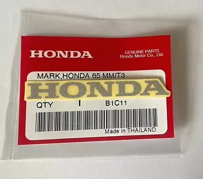 HONDA MARK 65mm SILVER DECAL STICKER LOGO BADGE *** GENUINE HONDA *** • £4.85