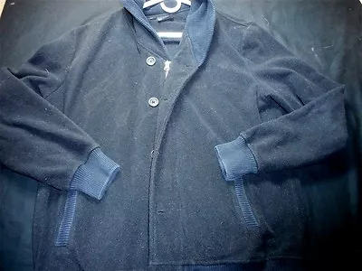 Vurt Large Black Fleece Zipper/Button Men's Jacket  • $8