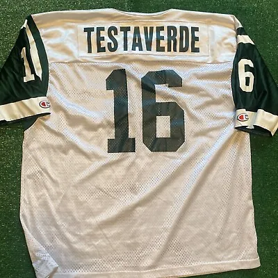 Vintage 90’s Champion New York Jets TESTAVERDE Jersey #16. Size 52 Made In USA • $65