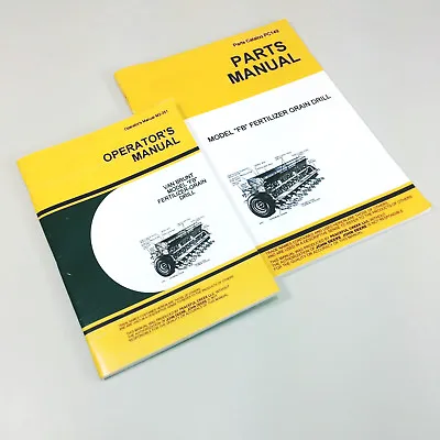 Operators Parts Manuals For John Deere Van Brunt Fb Grain Drill Owners Catalog • $36.57