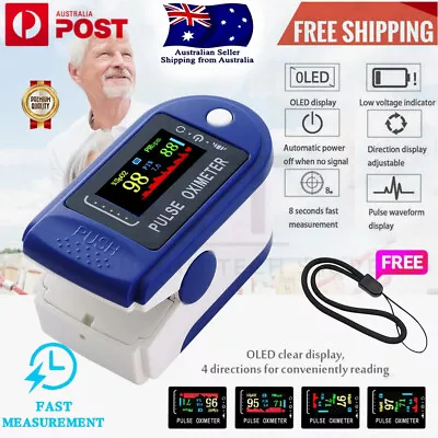 Professional Finger Pulse Oximeter Blood Oxygen Saturation Monitor Heart Rate AU • $14.87