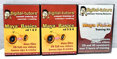 Digital Tutors Training CD's Maya Basics Essentials/Modeling/Animation/Rendering • $19.95