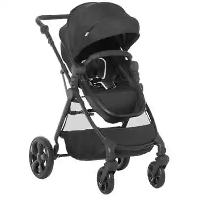 Foldable Baby Pushchair - Fully Reclining Backrest - Birth To 3 Years - Black • £145.51