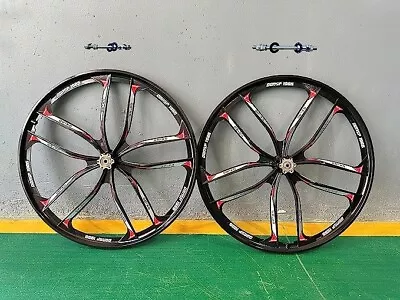 CDH 10 Blades 26  Bike Mag Wheel Set For Rotary Flywheel 7/8/9s Bicycle Rim • $99.89