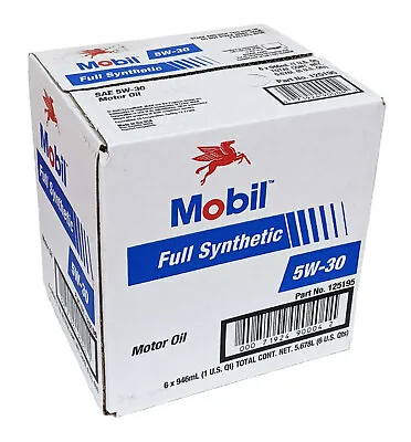 Mobil Full Synthetic 5W30  Motor Oil 6 Quarts One Case 125195 • $48.95