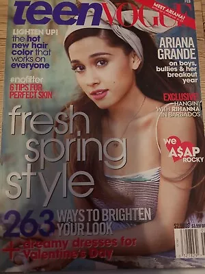 $24.99 • Buy Teen Vogue Magazine February 2014 Ariana Grande Rihanna A$AP Rocky Fashion Prom