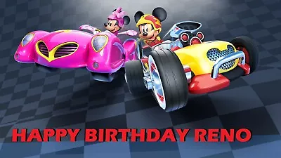 Mickey Mouse And The Roadster Racers Edible Cake Topper Decoration • $12.99