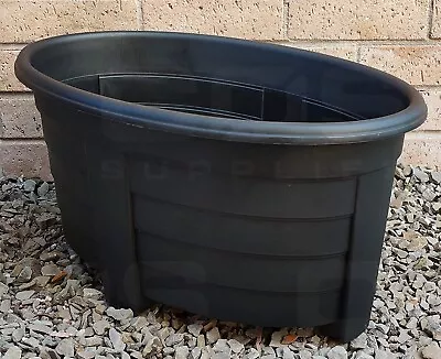 Oval Planter Trough Black Grosvenor Plastic Indoor Outdoor 55cm • £7.99