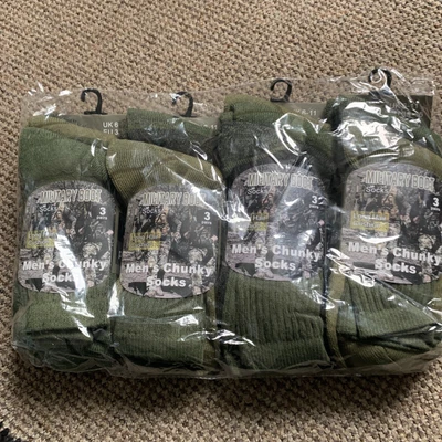 £15 • Buy 12 Pairs Mens Army Military Socks Thermal Hiking Boots Combat Warm UK 6-11 New 