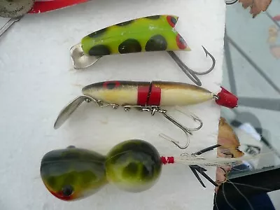 3 Bud Stewart Vintage Lurescrawdad And Pad Hopper& Minnow Near Mint Collectodd • $59