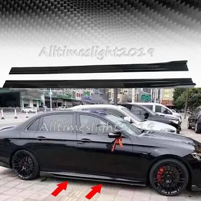 For Benz E-Class E350 E400 W212 Carbon Fiber Side Skirt Rocker Lip Extension • $59.95