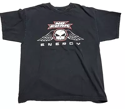 Vintage No Fear Energy Graphic Print Skull 'Black T-Shirt Men's Large • $24