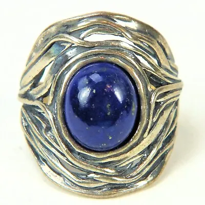 QVC Ring Jewelry .995 Sterling Silver/Blue Quartz Israel Size 8 • £24.28