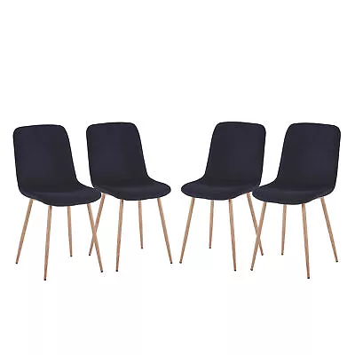 Black Dining Chair Set Of 4 Modern Style. Suitable For Offices Living Rooms. • $166