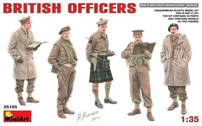  Miniart 1:35 Scale Model Figures Kit  - British Officers MIN35165  • £10.42