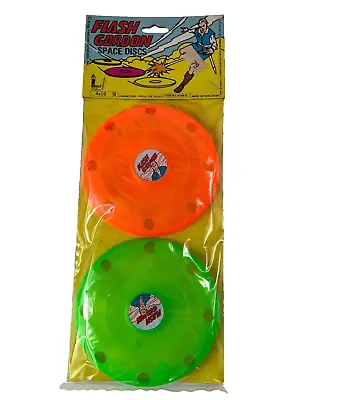 Vintage Larami Flash Gordon UFO Space Discs Mini Frisbee Toy Hong Kong 1970s NEW • $24.24