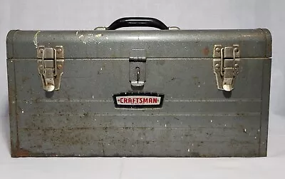 Vintage Craftsman 6500 Crown Logo Metal Tool Box With Tray 18 X8 X9  • $39.99