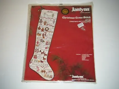 Vintage 1989 Janlynn #977-89  Christmas ABC Stocking  Cross Stitch • $6.99